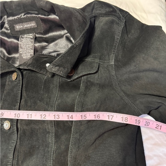 For Joseph Black Suede Women’s Y2K Retro Western Button Front Jacket Size XL - Picture 7 of 7